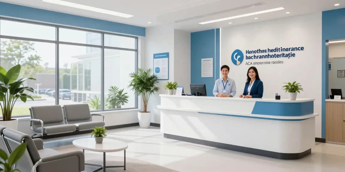 Short-term health insurance ACA alternative in a modern health clinic, showcasing patient care services and doctor consultations.