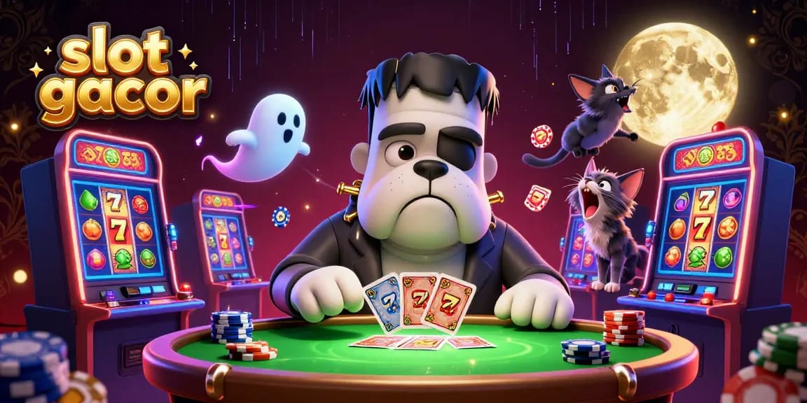 Menangkan slot gacor dengan karakter kartun monster kasino yang menarik dan mesin slot berwarna-warni.