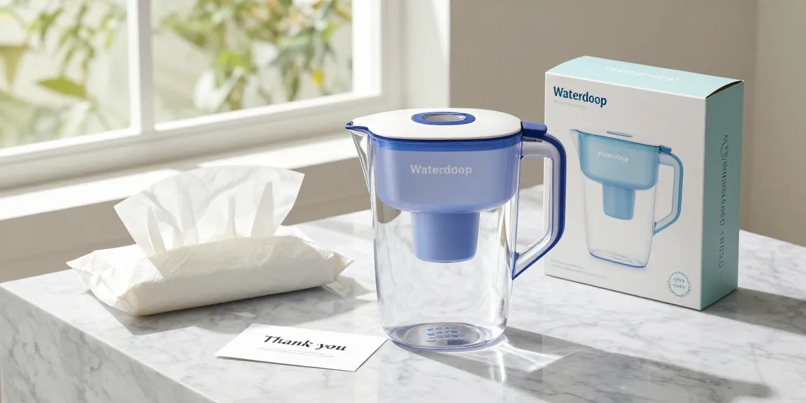 Waterdrop PT-04C-A Alkaline Water Filter Pitcher in an e-commerce product review and online shopping context, showcasing healthy water options and buyer's guide.