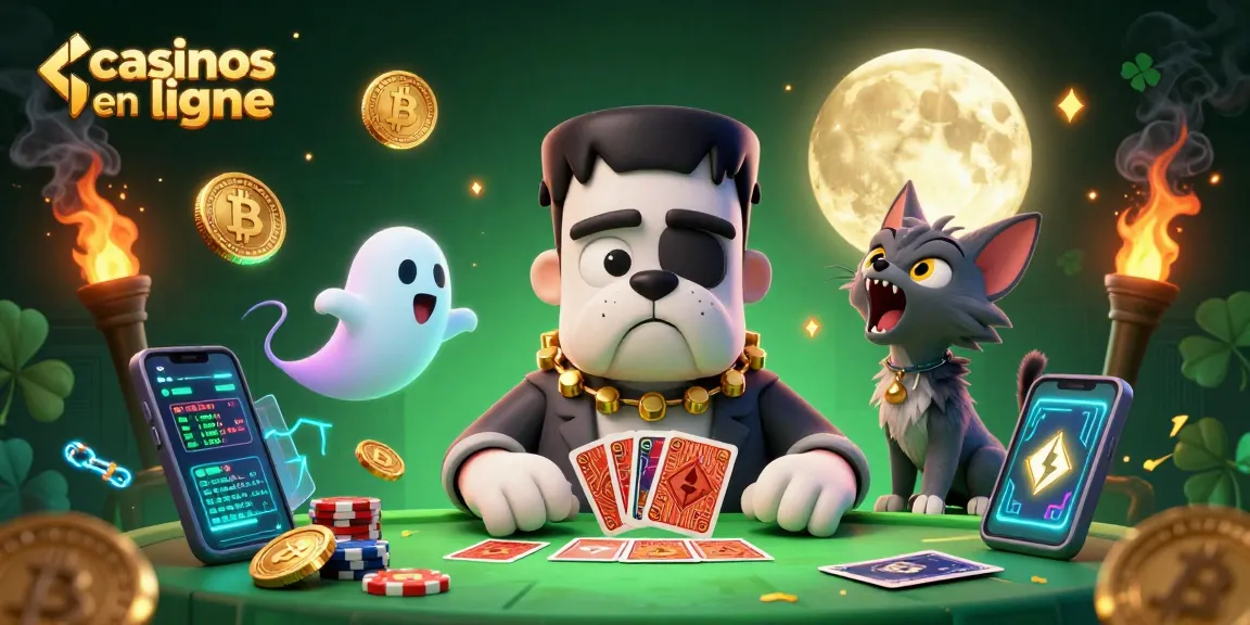 Visez les jackpots dans les casinos en ligne avec un bulldog Frankenstein et une ambiance de jeu unique.