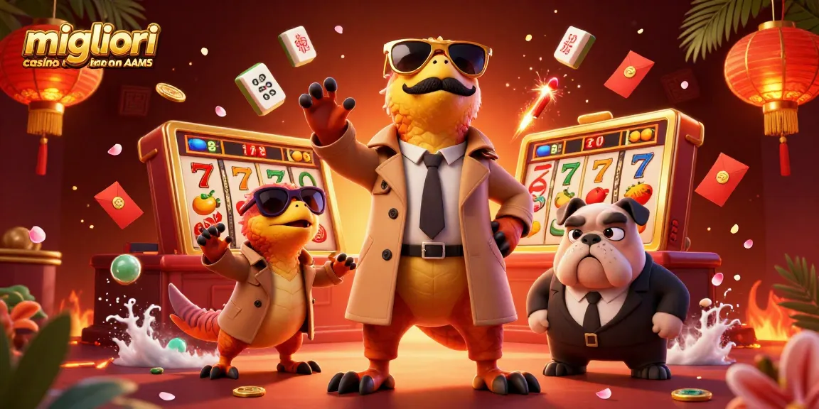 Scopri i migliori casino online non AAMS con rapace in trench, slot e decorazioni festose.