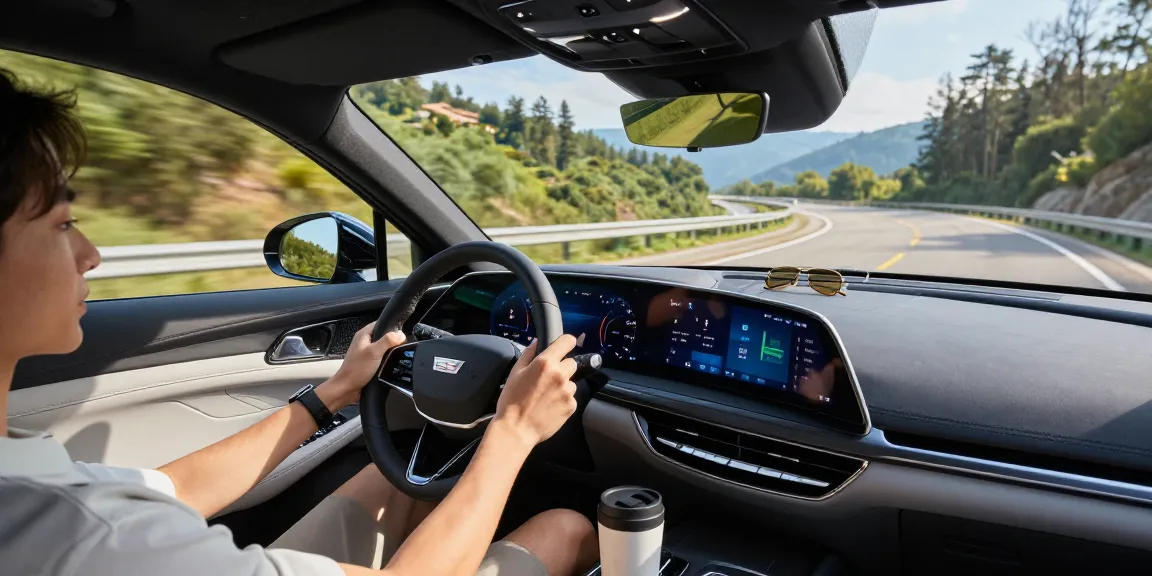 Cadillac Lyriq interior showcasing driving modes while exploring whether the driving modes in Cadillac Lyriq offer different ranges or battery usages?