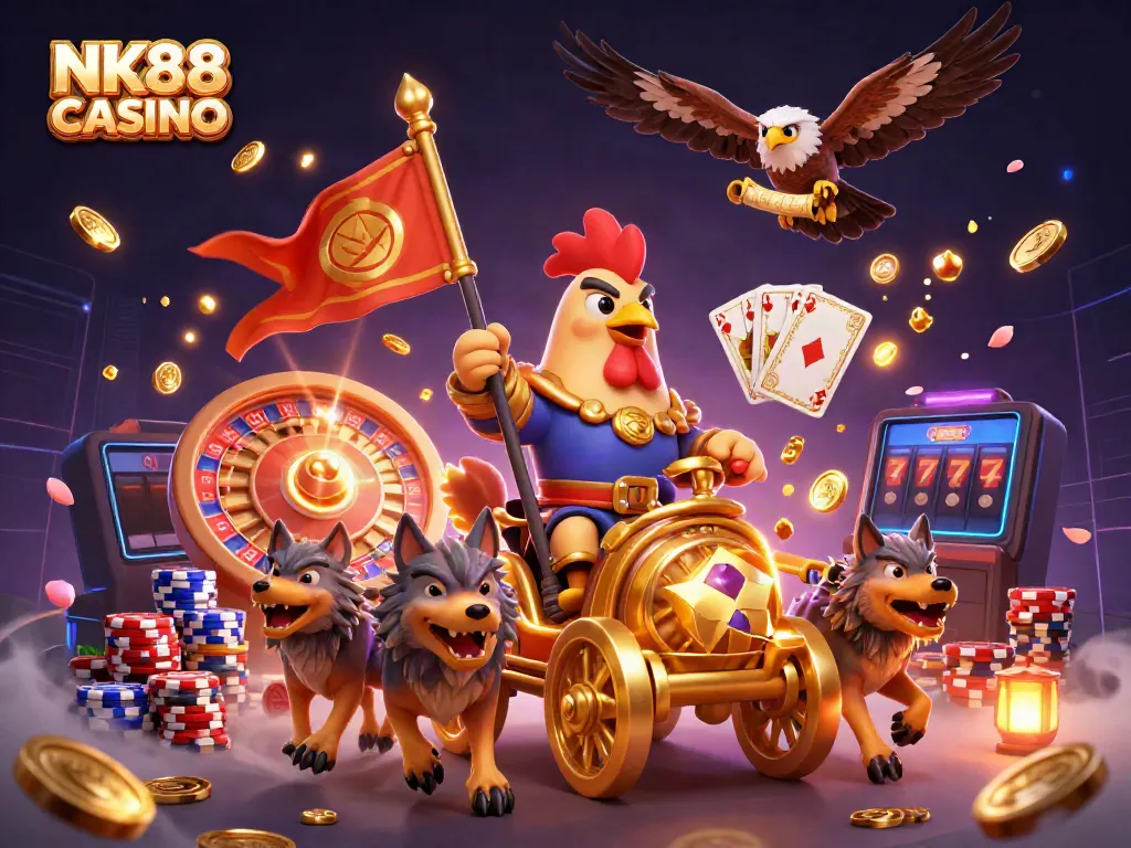 Join the excitement at NK88 CASINO with thrilling 3D characters and vibrant casino elements!