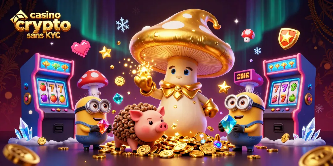 Jouer sur casino crypto sans KYC avec des personnages colorés transformant tout en or dans un univers magique.