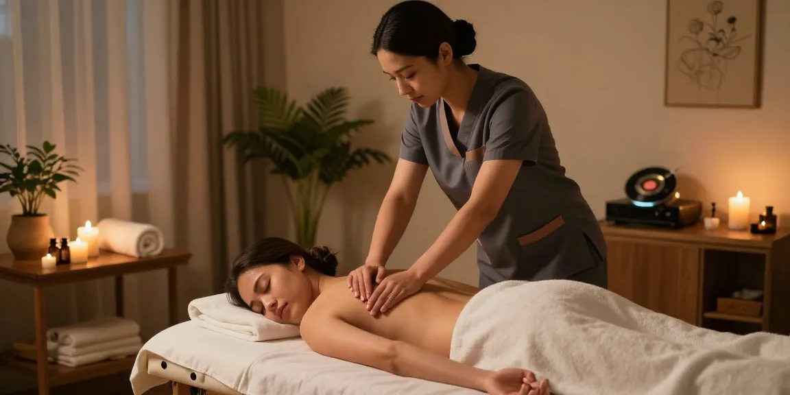 Experience a luxurious 강남출장마사지 with skilled therapists in a cozy home setting, soothing atmosphere, and calming ambiance.