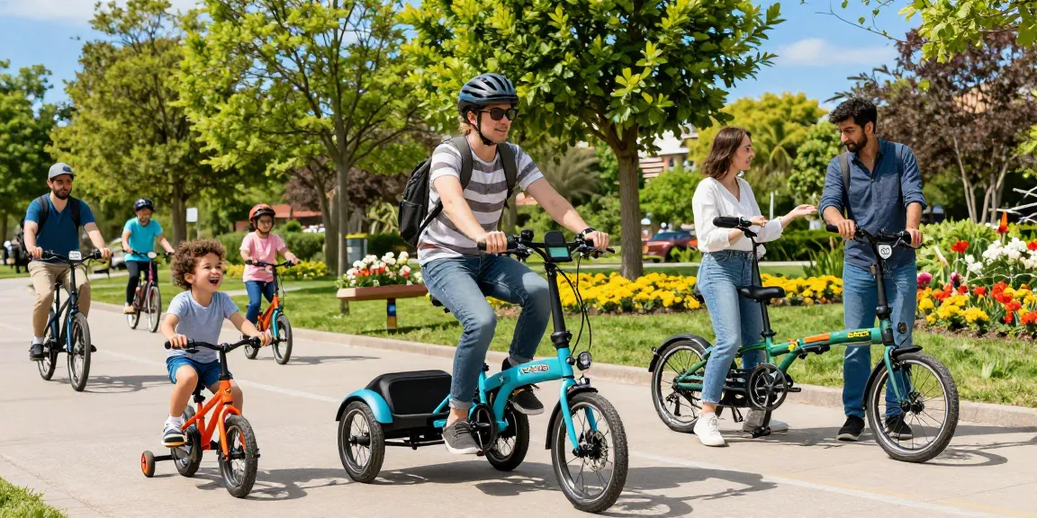 Experience the joy of riding best electric tricycles in a vibrant park with family and friends.