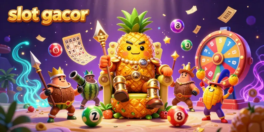 Engage with slot gacor action as the golden pineapple king rules the vibrant casino scene.