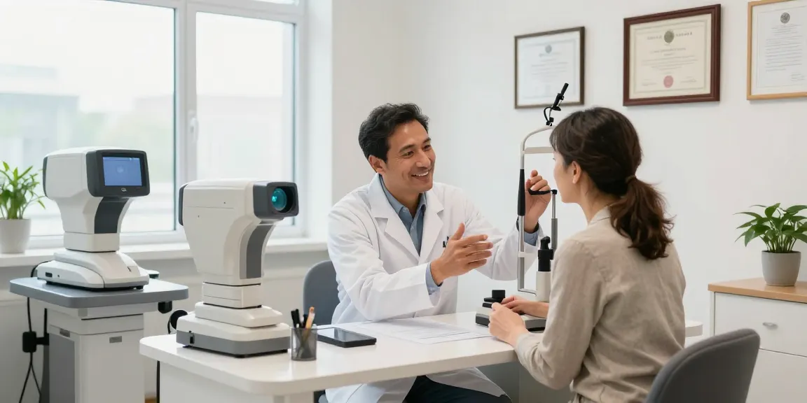 Consultation at SNU Eye Clinic focusing on personalized vision correction options for patients.