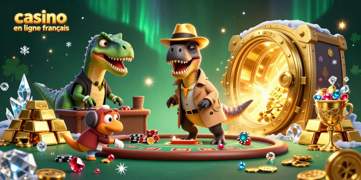 Casino en ligne français : velociraptor au blackjack dans un univers de bijoux et de trésors