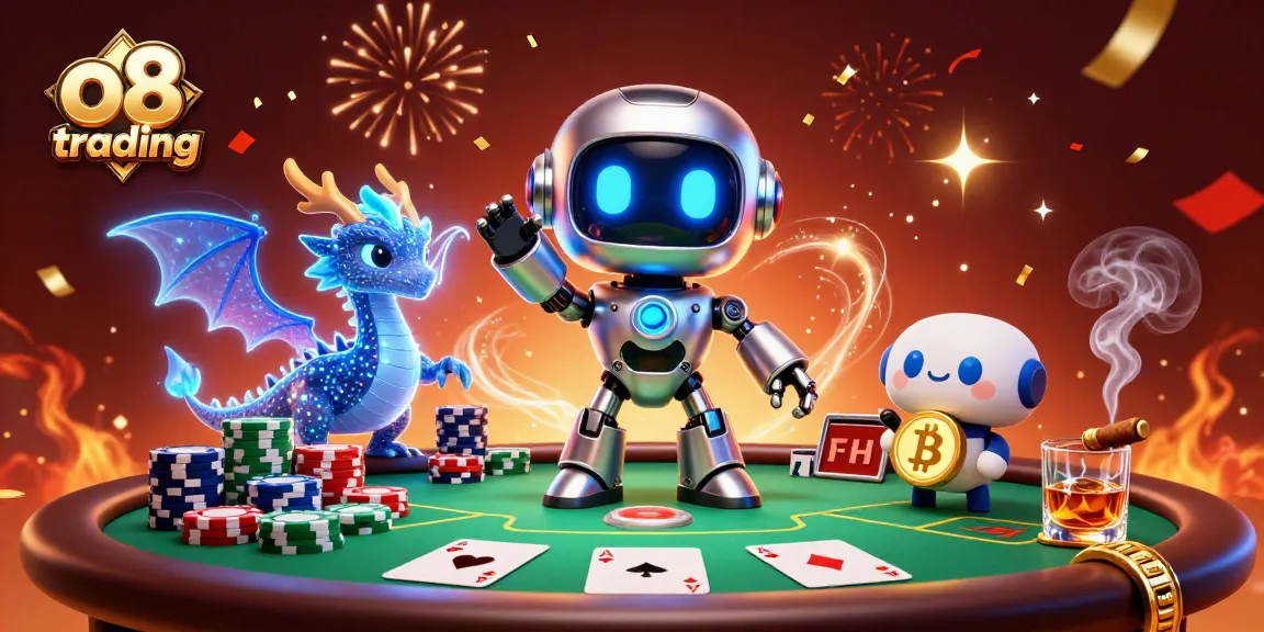 Experience thrilling gameplay within the o8 trading platform featuring vibrant casino elements and dynamic characters.