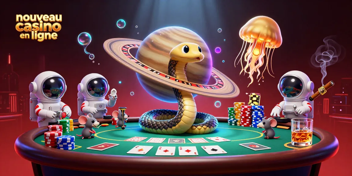Jouez sur un nouveau casino en ligne avec cette scène animée, où des astronautes parient sur une roulette cosmique.