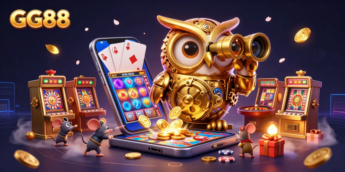 Experience exciting gaming dynamics at GG88 with a captivating digital casino illustration.