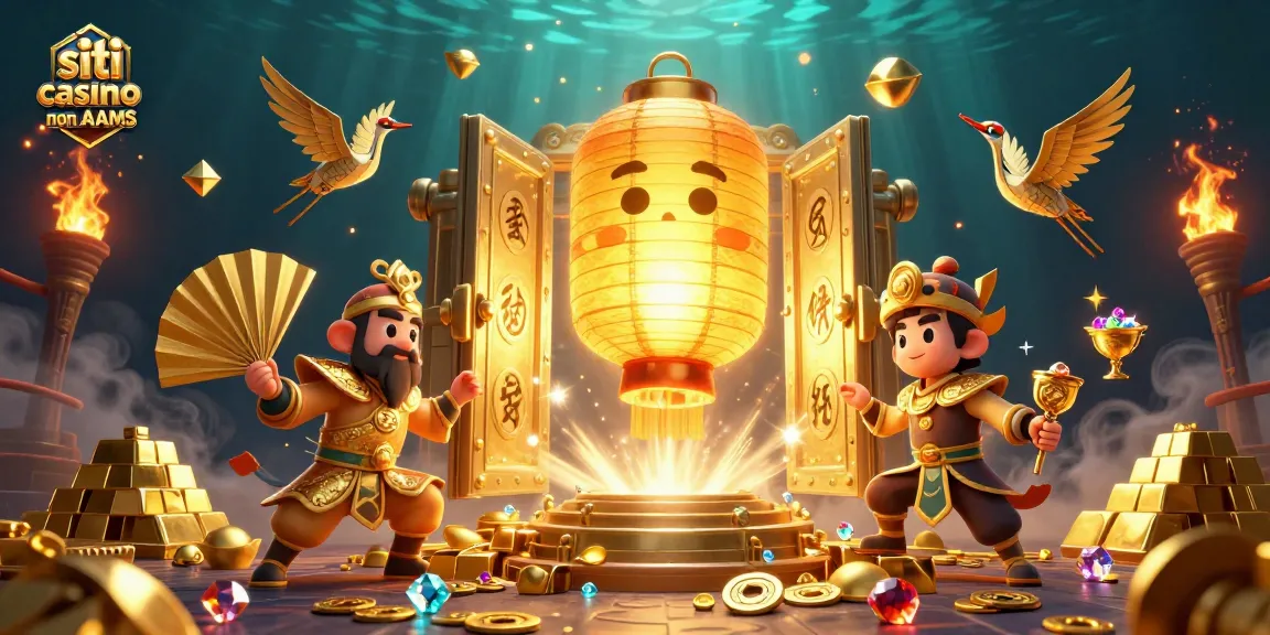 Slot e simboli d'oro illuminano i migliori siti casino non AAMS nella notte.