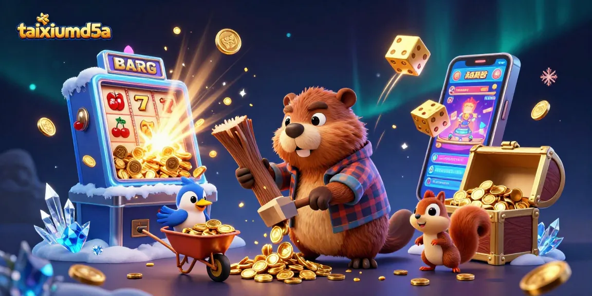 Experience thrilling gameplay with taixiumd5a as cartoon characters collect coins in an exciting casino scene.
