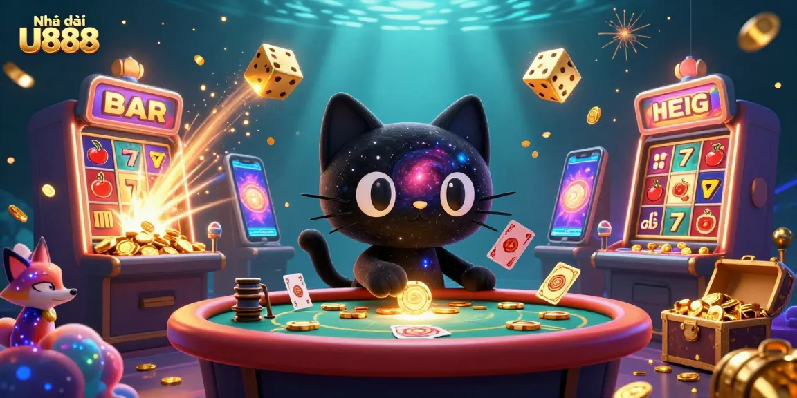 Engage with Nhà cái U888's cosmic casino adventure, exploring vibrant games and jackpots.