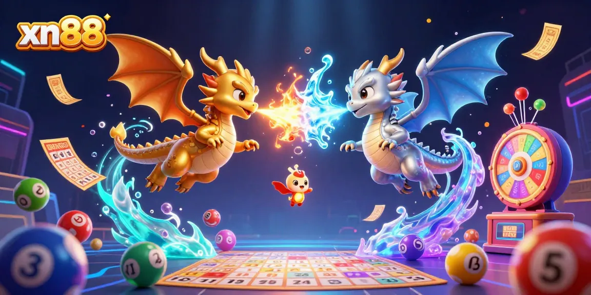 Experience the thrilling xn88 gaming world with dynamic lottery and casino action in a stunning illustration.