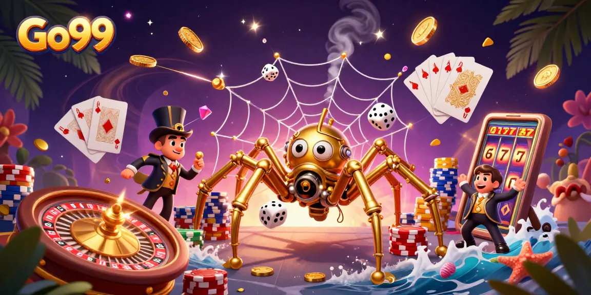 Experience thrilling gaming at Go99, where golden coins and lucky waves create excitement.