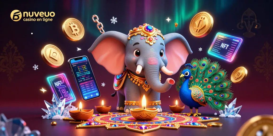 Nouveau casino en ligne avec des personnages de casino et des éléments de jeu captivants dans une scène dynamique.