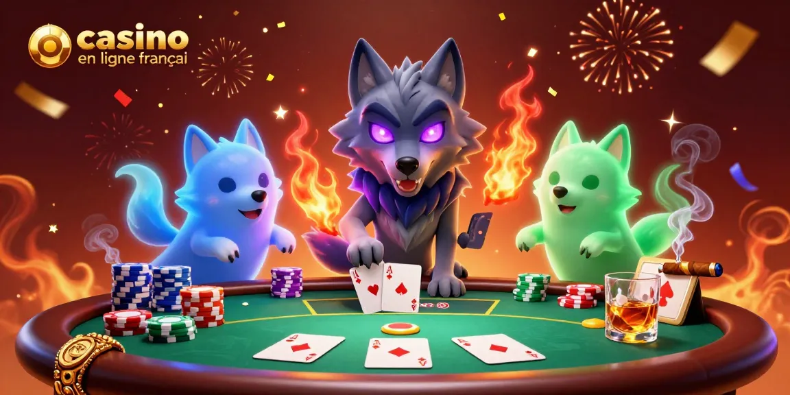 Jouez au poker dans ce casino en ligne français avec des loups fantômes et des éléments de jeu captivants.