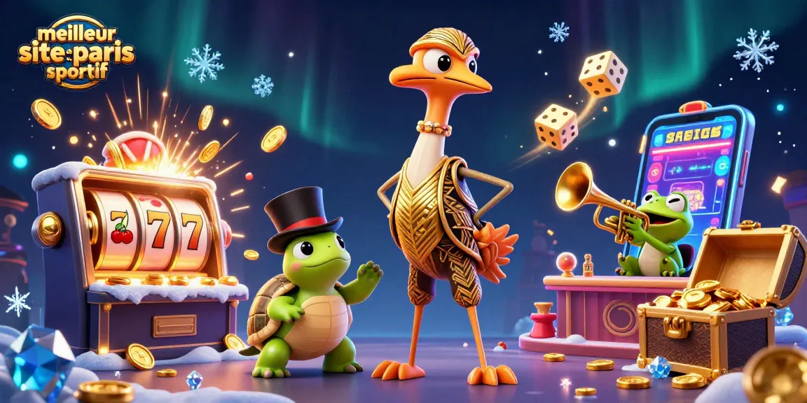 Pariez sur le meilleur site de paris sportif avec une illustration captivante d'un casino animé.