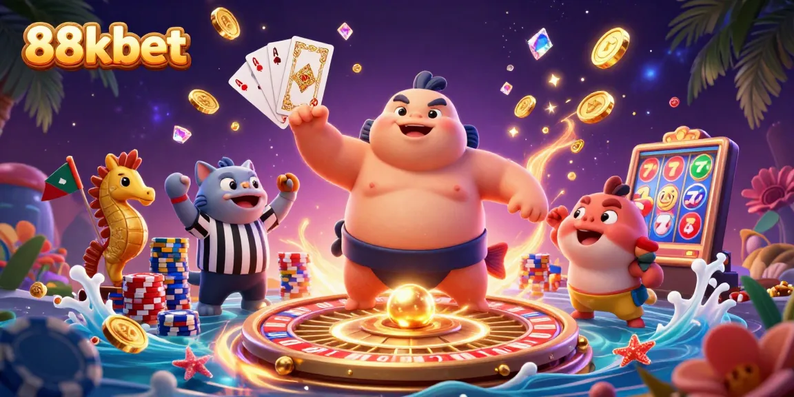 Experience thrilling moments at 88kbet with lively characters and an underwater casino theme.