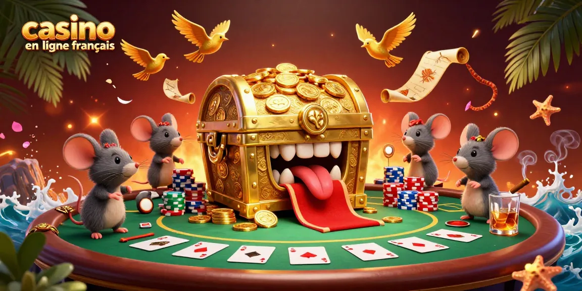 Plongez dans l'univers captivant du casino en ligne francais avec une illustration 3D riche en détails.