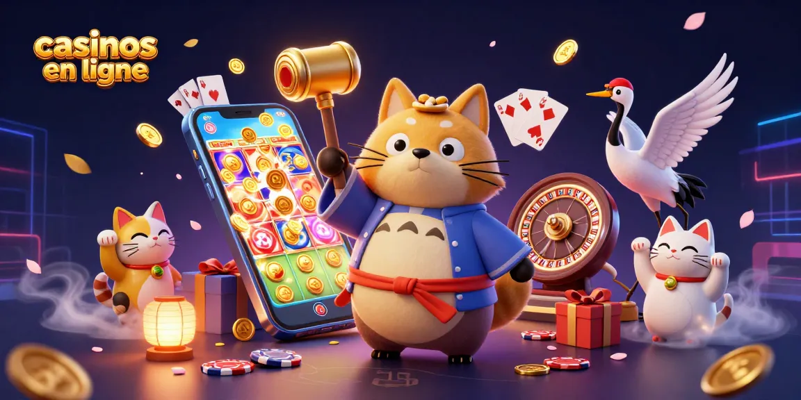 Découvrez les casinos en ligne avec un tanuki chanceux et des éléments de jeu captivants.
