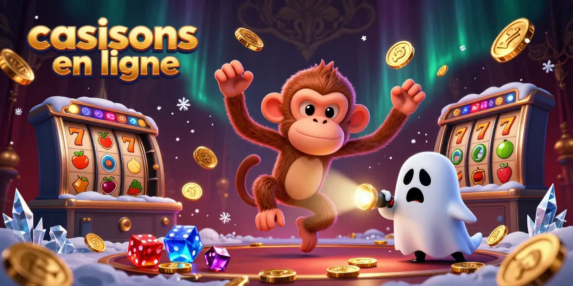 Les casinos en ligne mettent en scène un singe farceur invisible jonglant avec des objets dorés et un chiot chasseur de fantômes.