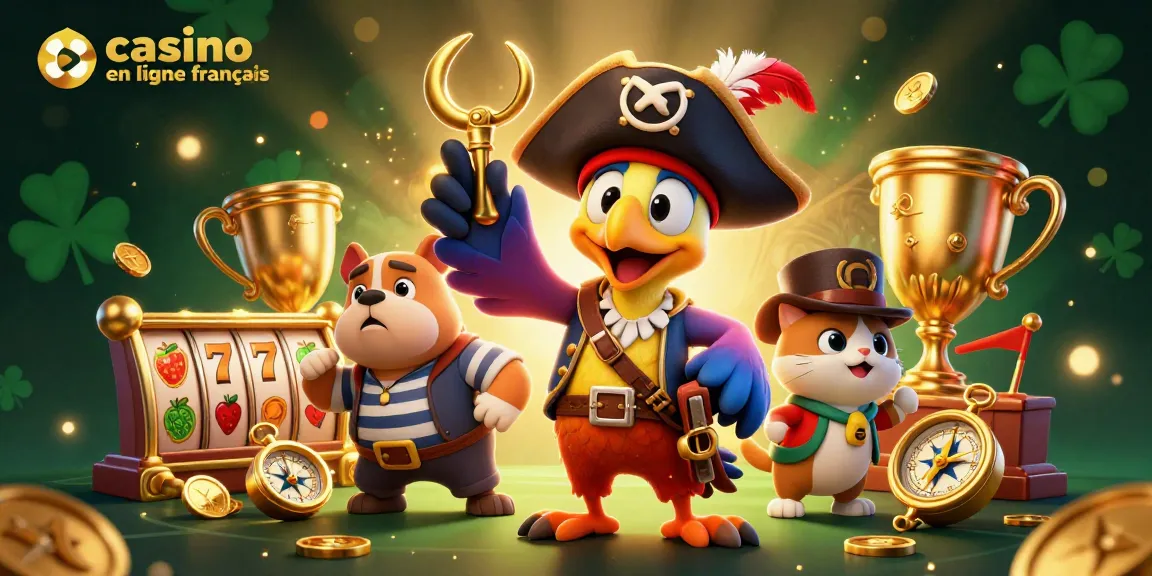 Jouez dans un casino en ligne français avec un capitaine pirate et des éléments captivants.
