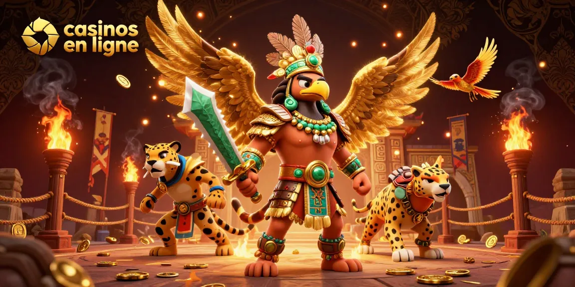 Gagnez avec des casinos en ligne en découvrant des guerriers azteques et des éléments de jeu riches.
