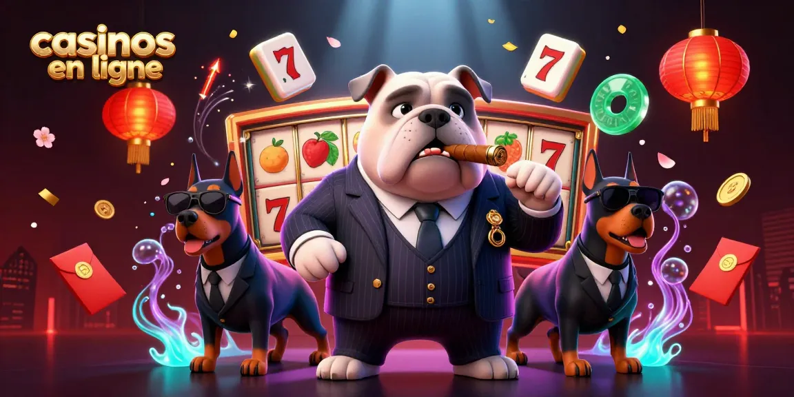 Jouez aux casinos en ligne avec un bulldog mafieux entouré de bodyguards et d'éléments de jeu fascinants.