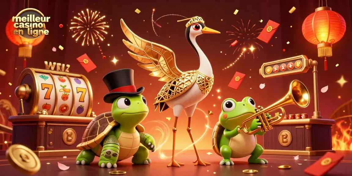 Vivez l'expérience du meilleur casino en ligne avec des machines à sous et des personnages animés en fête.