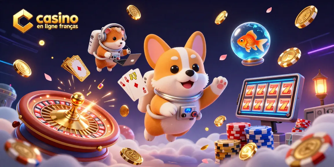 Jouez à des casinos en ligne français parmi des astronautes et des éléments flottants dans un casino spatial.