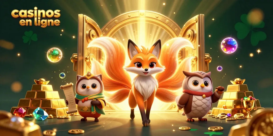 Profitez des casinos en ligne avec des personnages animés et une scène riche en trésors.