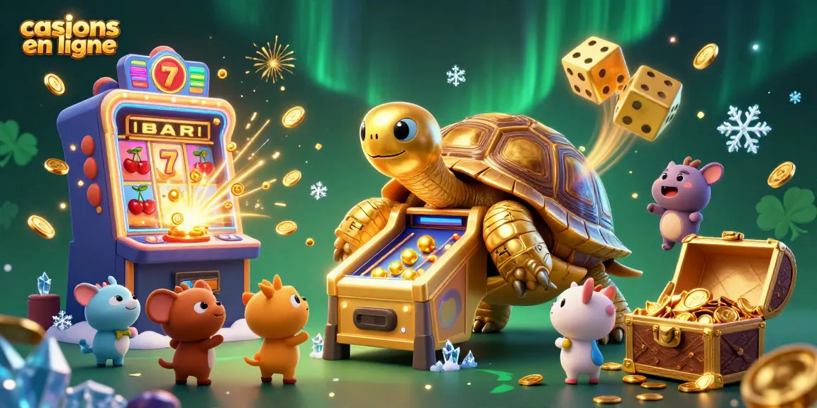 Les jeux de casinos en ligne prennent vie avec une tortue d'or énorme et une machine à sous explosive.