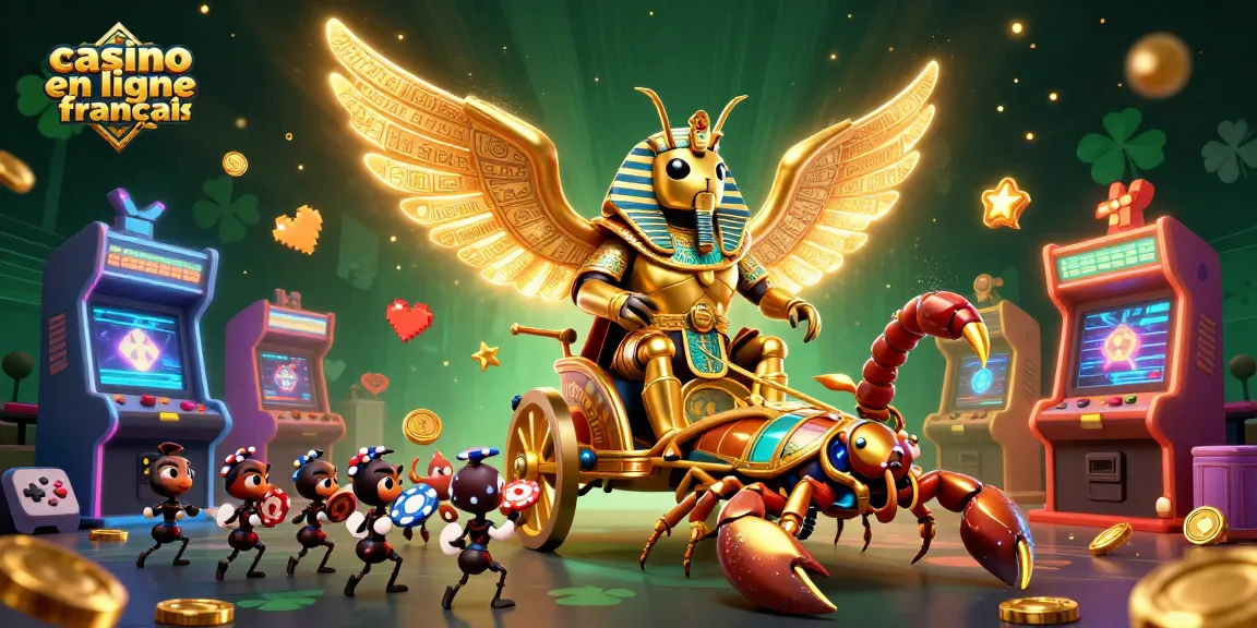 Explorez un monde de gains avec le casino en ligne français dans une illustration dynamique et colorée.
